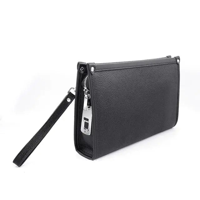Sebastian Leather Business Clutch with Fingerprint Lock