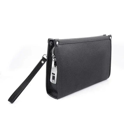 Sebastian Leather Business Clutch with Fingerprint Lock
