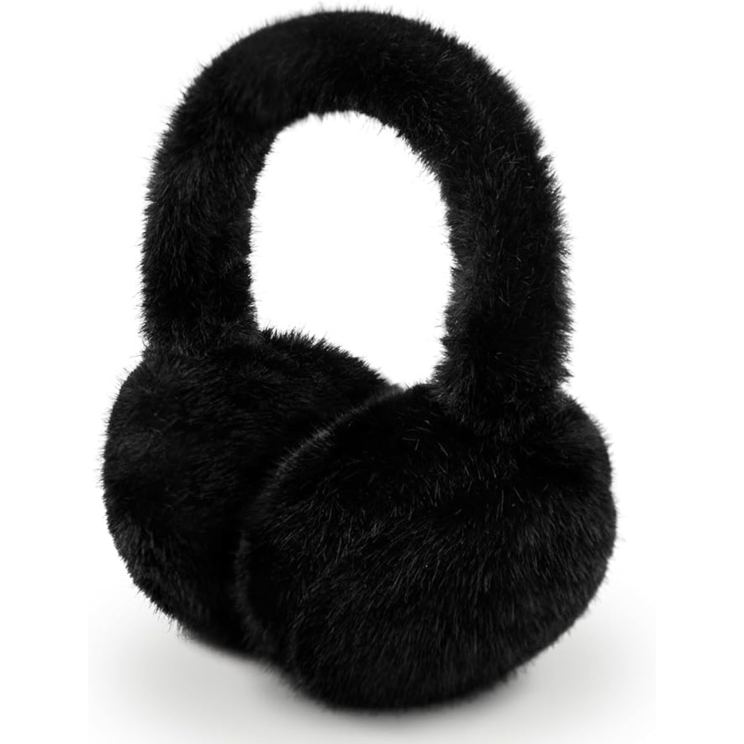 FauxSnugs Fluffy Ear Warmers for Winter with Fleece Lining