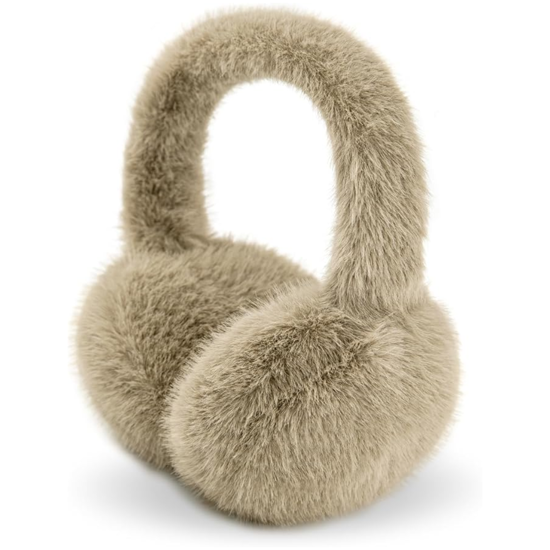 FauxSnugs Fluffy Ear Warmers for Winter with Fleece Lining