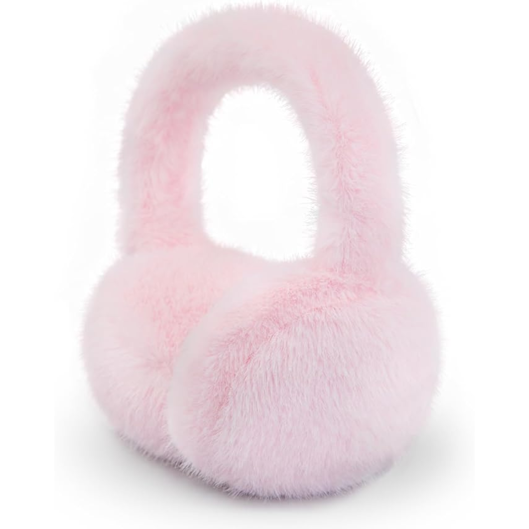 FauxSnugs Fluffy Ear Warmers for Winter with Fleece Lining