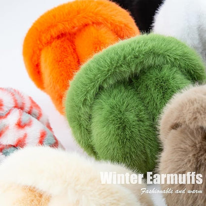 FauxSnugs Fluffy Ear Warmers for Winter with Fleece Lining