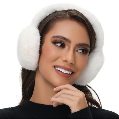 FauxSnugs Fluffy Ear Warmers for Winter with Fleece Lining