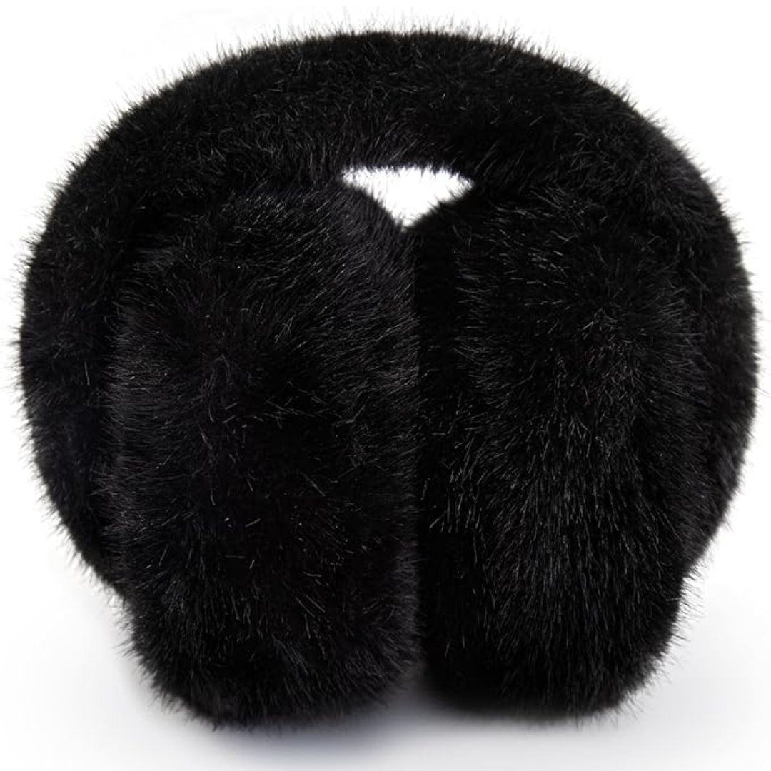 FauxSnugs Fluffy Ear Warmers for Winter with Fleece Lining