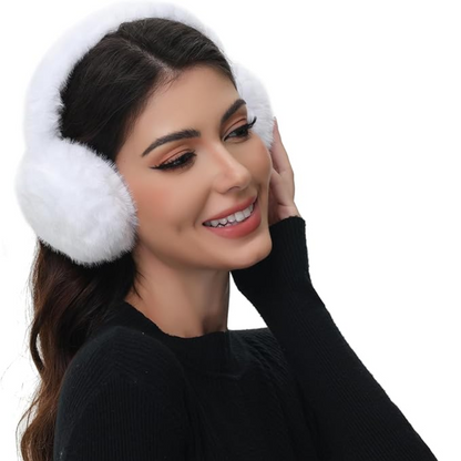 FauxSnugs Fluffy Ear Warmers for Winter with Fleece Lining