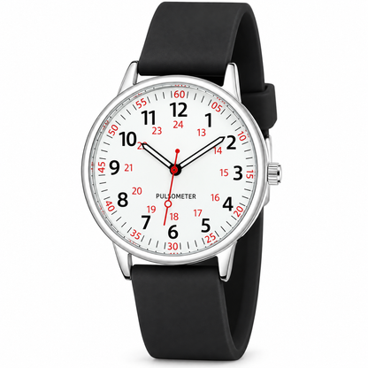 Femke analogue nurse watch with black strap