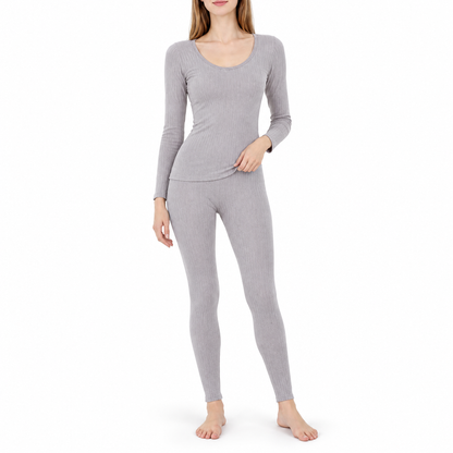 Celeste thermal base layer set in silver grey