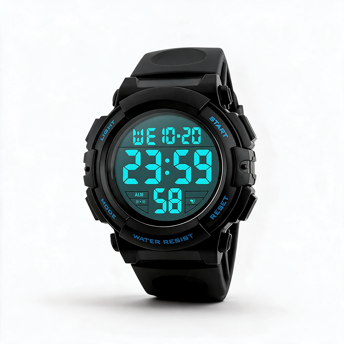 Martin black military digital sports watch