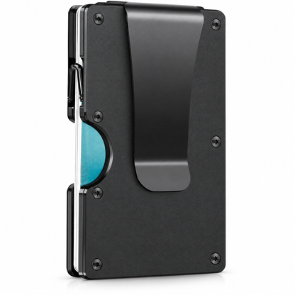CarbonVault Slim Carbon Fibre RFID Wallet with Clip