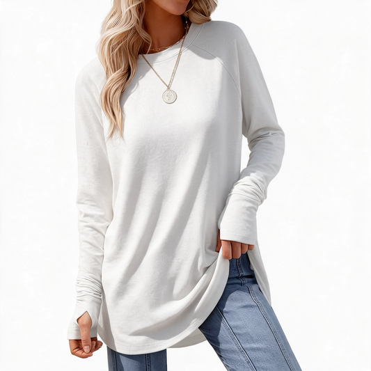 Tamari Soft Tunic Top for Leggings with Thumbhole Sleeves