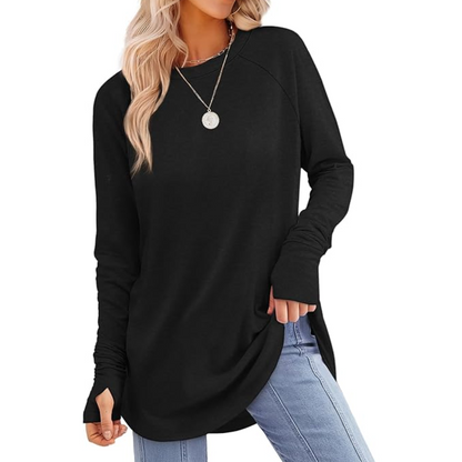 Tamari Soft Tunic Top for Leggings with Thumbhole Sleeves