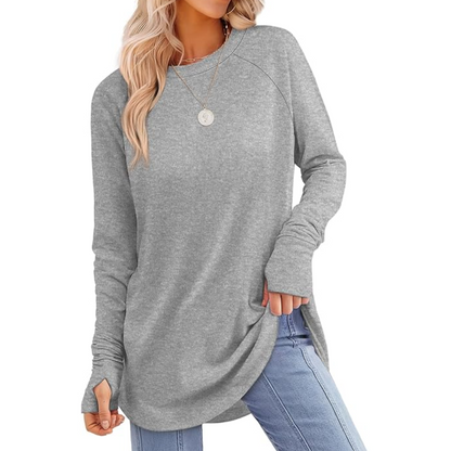 Tamari Soft Tunic Top for Leggings with Thumbhole Sleeves