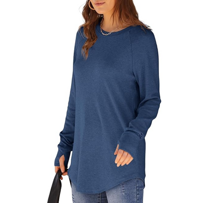 Tamari Soft Tunic Top for Leggings with Thumbhole Sleeves