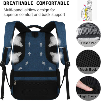 Quinn Slim Anti-Theft Laptop Backpack with USB Port