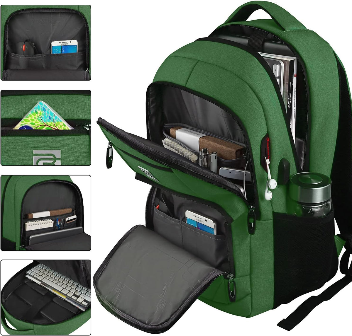 Quinn Slim Anti-Theft Laptop Backpack with USB Port