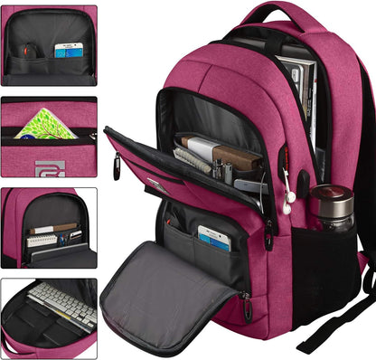 Quinn Slim Anti-Theft Laptop Backpack with USB Port