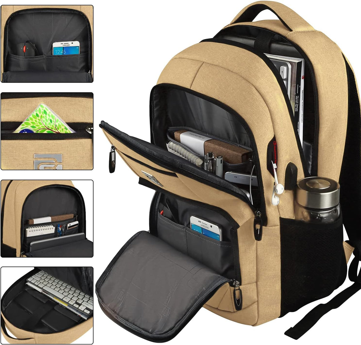 Quinn Slim Anti-Theft Laptop Backpack with USB Port