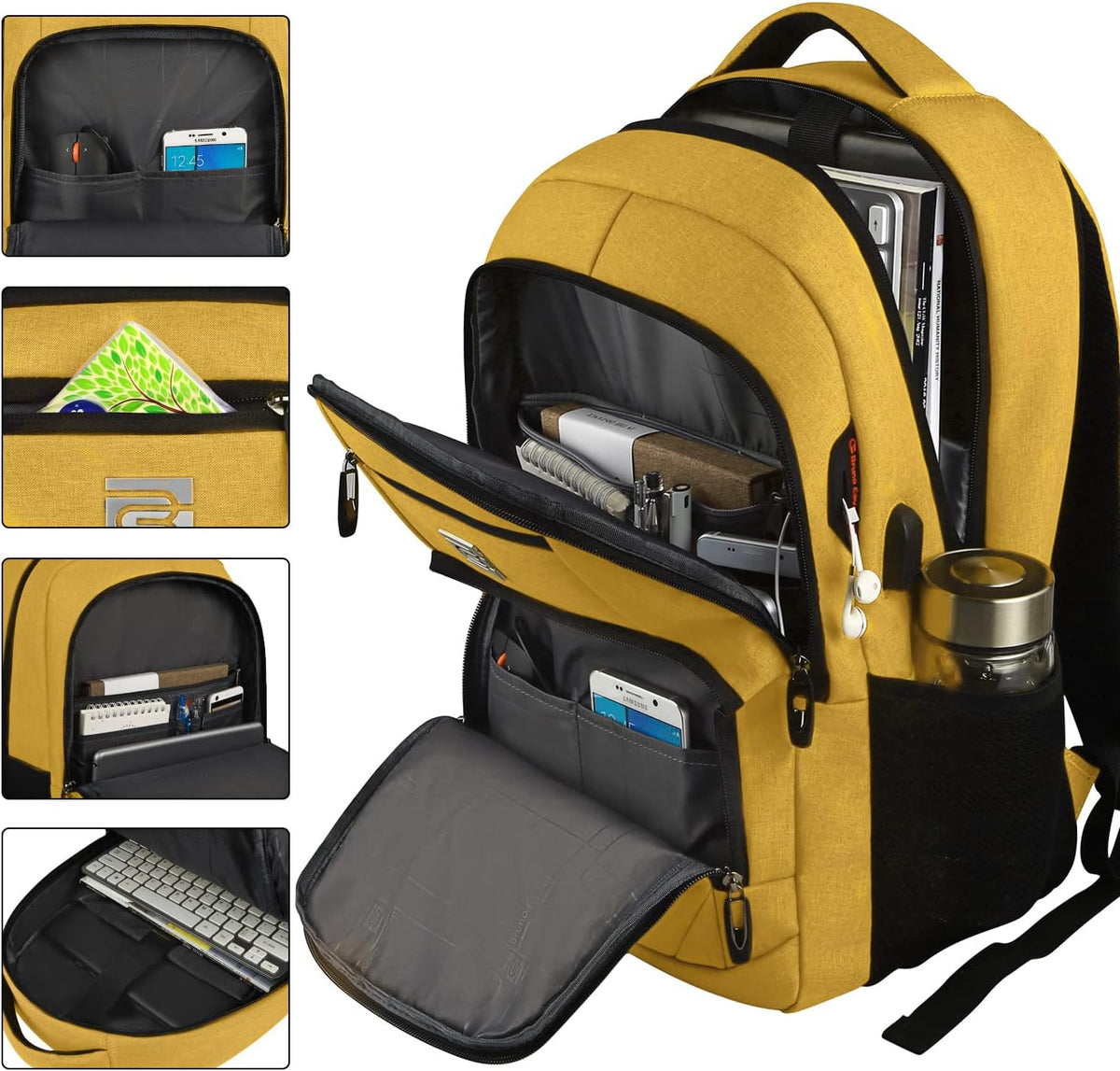 Quinn Slim Anti-Theft Laptop Backpack with USB Port