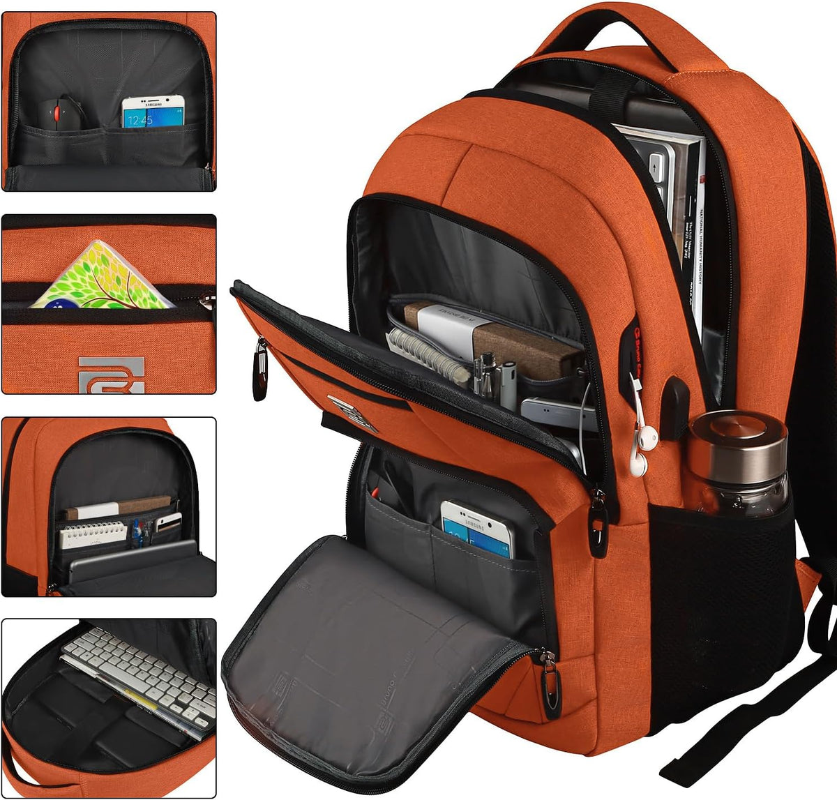 Quinn Slim Anti-Theft Laptop Backpack with USB Port