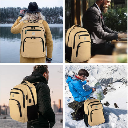 Quinn Slim Anti-Theft Laptop Backpack with USB Port