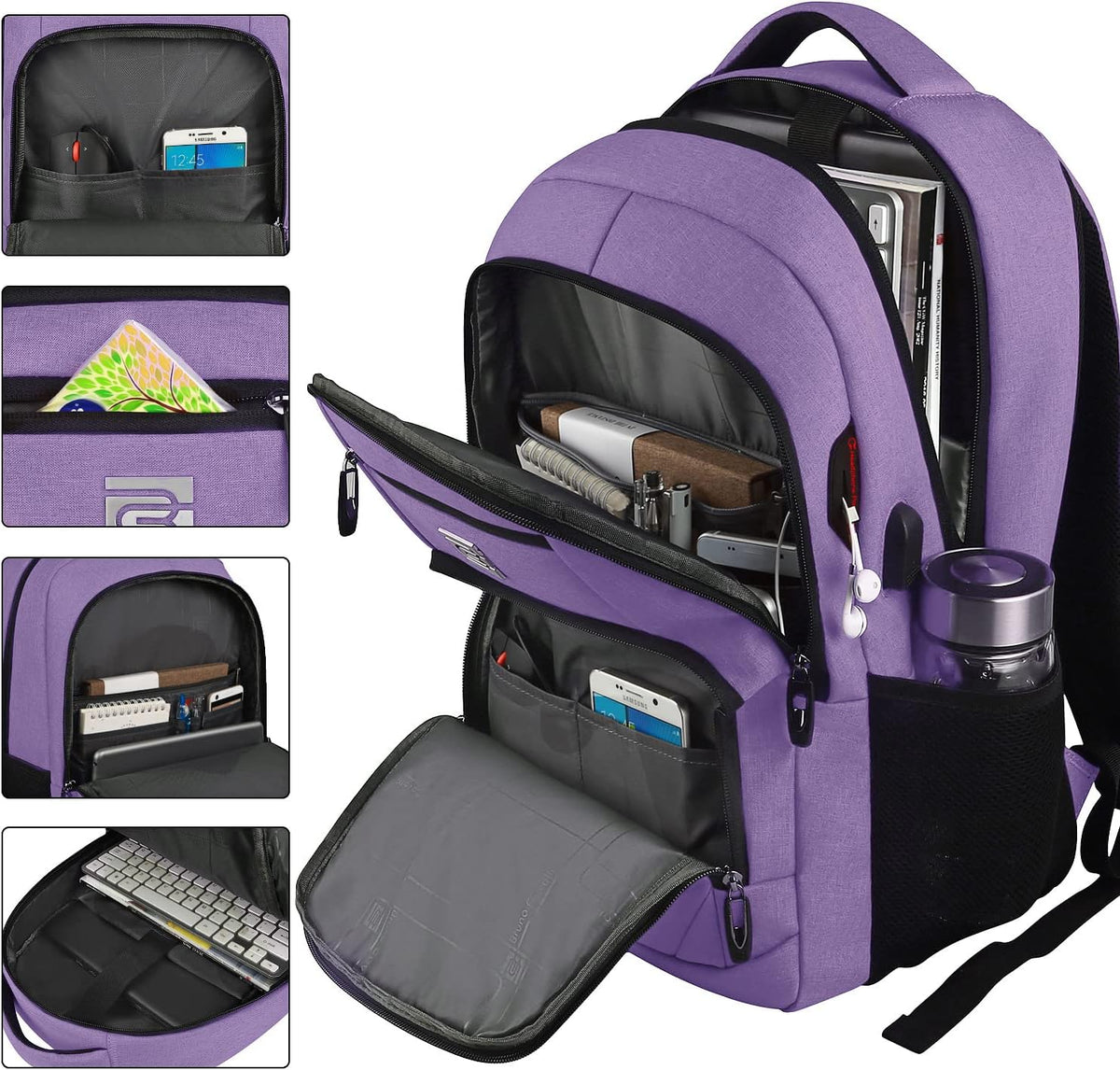 Quinn Slim Anti-Theft Laptop Backpack with USB Port