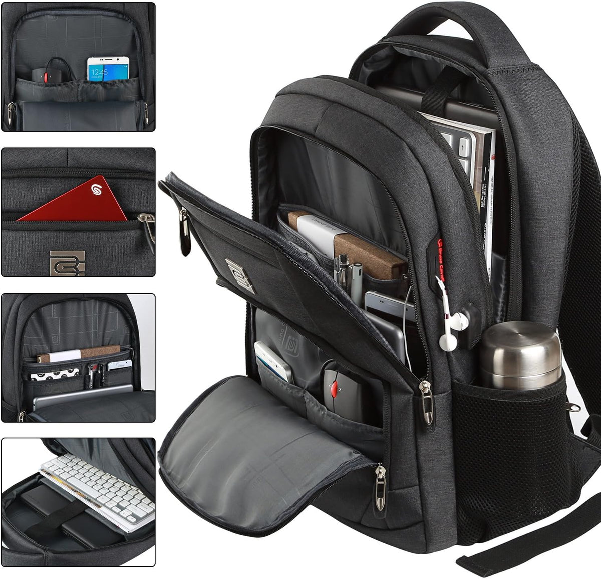 Quinn Slim Anti-Theft Laptop Backpack with USB Port