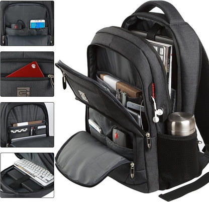 Quinn Slim Anti-Theft Laptop Backpack with USB Port