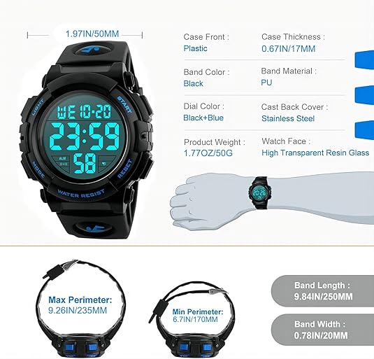 Martin Military Digital Sports Watch for Men