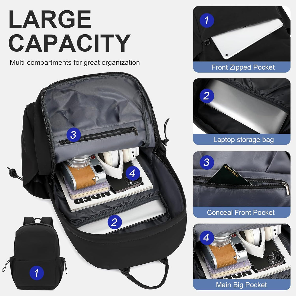 Kai Water-Resistant Laptop Backpack for Work and Travel