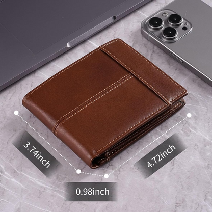 SlimArmor Genuine Leather RFID Bifold Wallet for Men