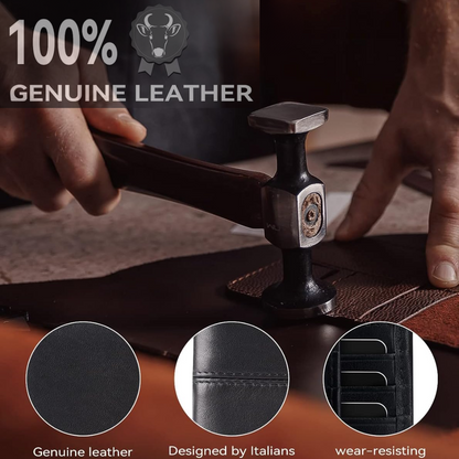 SlimArmor Genuine Leather RFID Bifold Wallet for Men
