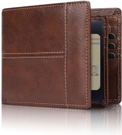 SlimArmor Genuine Leather RFID Bifold Wallet for Men