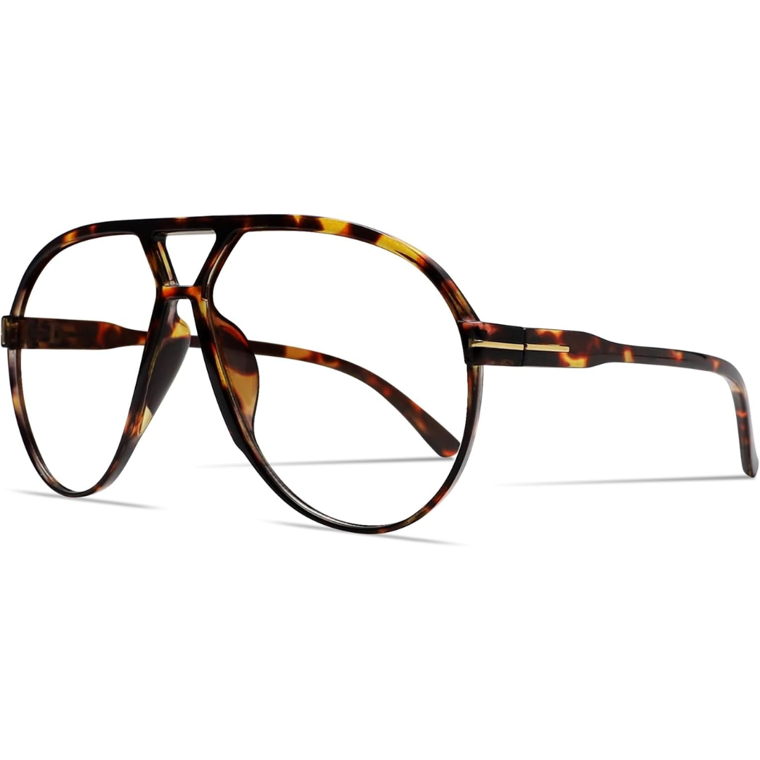 Amara Retro Oversized Square Aviator Sunglasses