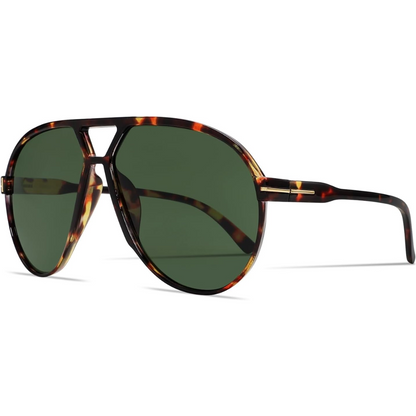 Amara Retro Oversized Square Aviator Sunglasses