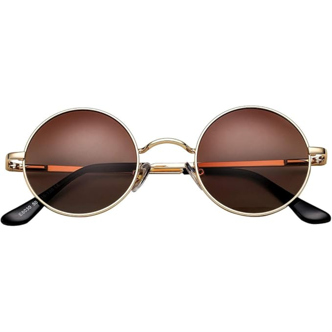 Lenno Retro Round Polarised Sunglasses for Everyday