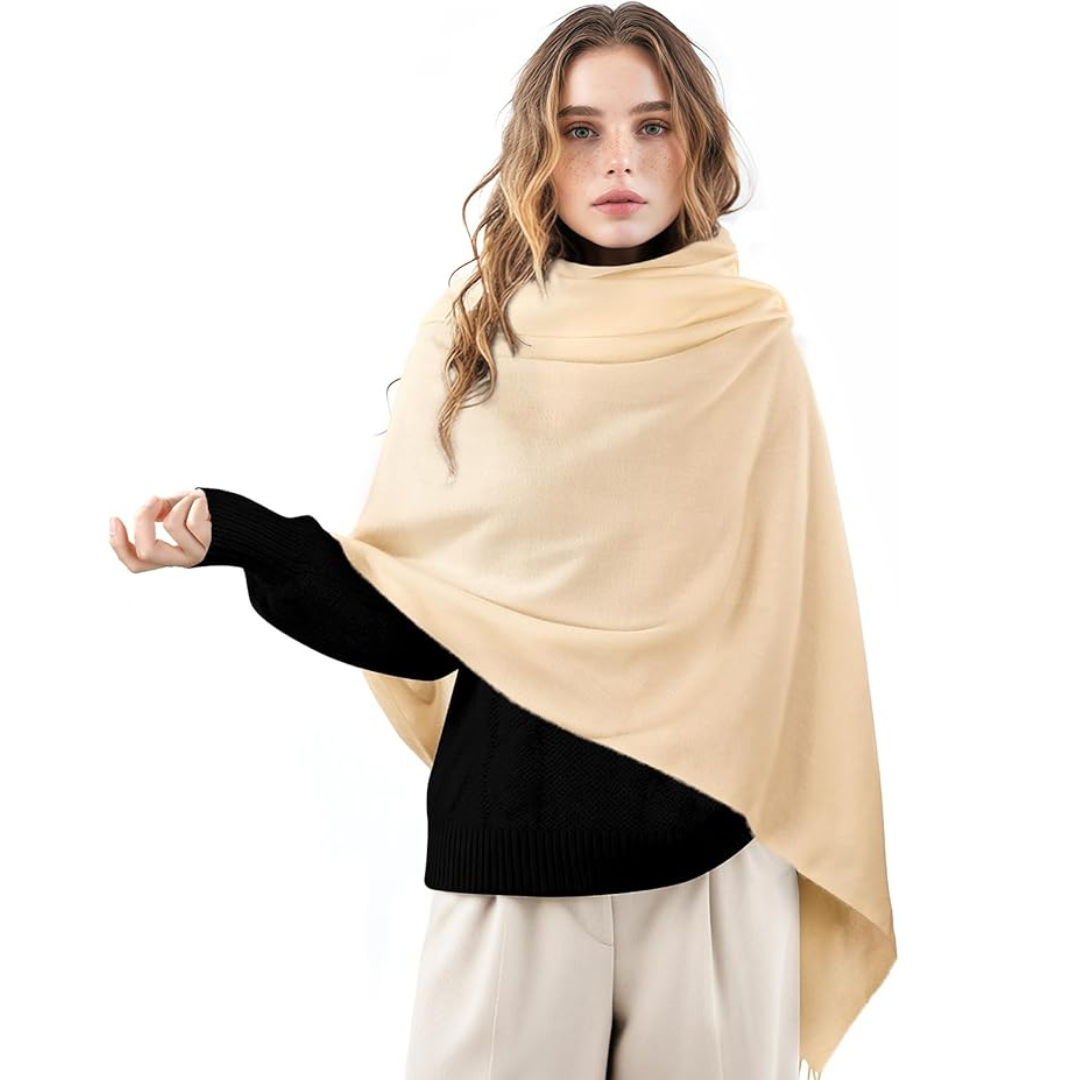 Martha Soft Cashmere-Feel Checked Scarf for Winter