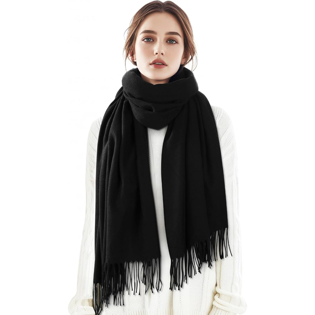 Martha Soft Cashmere-Feel Checked Scarf for Winter
