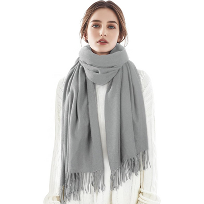 Martha Soft Cashmere-Feel Checked Scarf for Winter