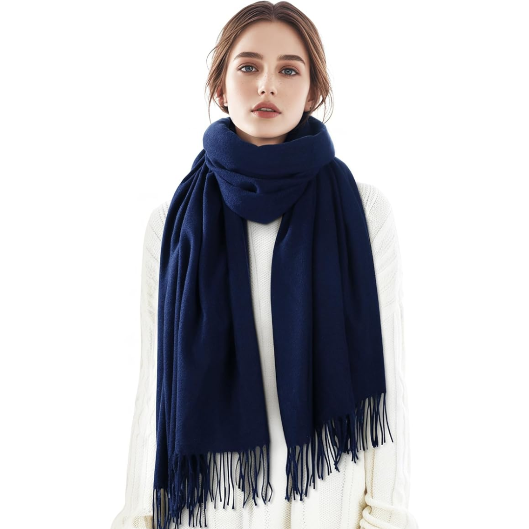 Martha Soft Cashmere-Feel Checked Scarf for Winter