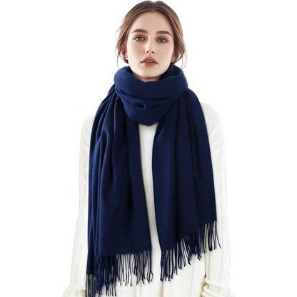Martha Soft Cashmere-Feel Checked Scarf for Winter