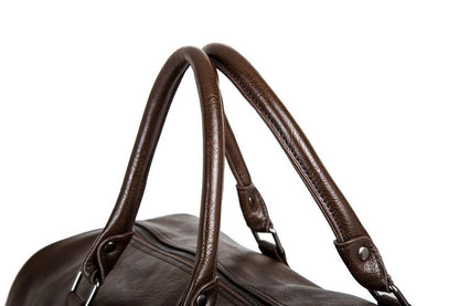 Jordan Vegan Leather Travel Duffel for Weekends with Strap
