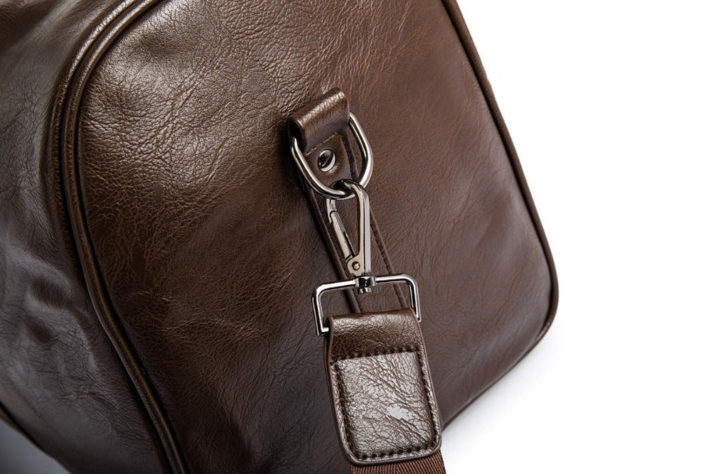 Jordan Vegan Leather Travel Duffel for Weekends with Strap