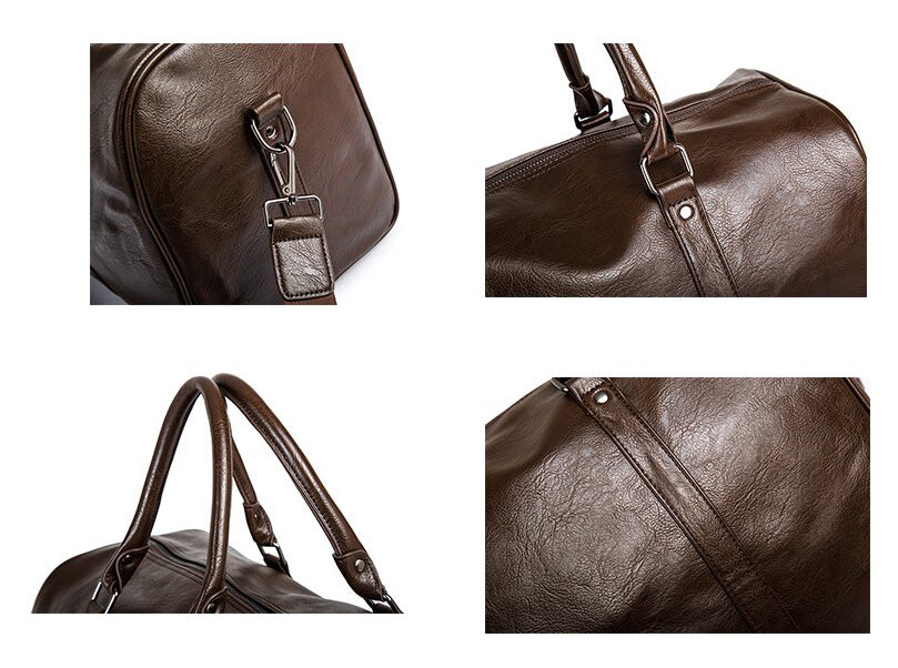 Jordan Vegan Leather Travel Duffel for Weekends with Strap