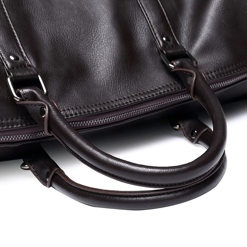 Jordan Vegan Leather Travel Duffel for Weekends with Strap