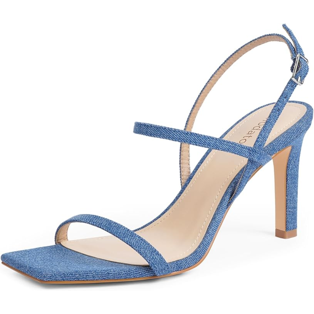 Olivia Strappy Open-Toe High Heel Sandals for Evenings