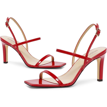 Olivia Strappy Open-Toe High Heel Sandals for Evenings
