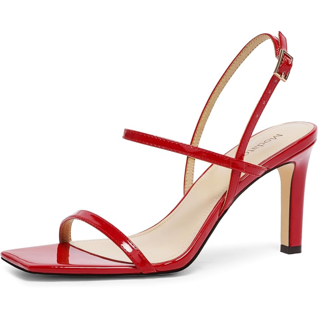 Olivia Strappy Open-Toe High Heel Sandals for Evenings
