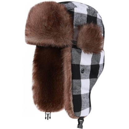 Sasha Faux Fur Lined Trapper Hat for Winter