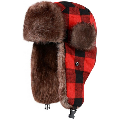 Sasha Faux Fur Lined Trapper Hat for Winter