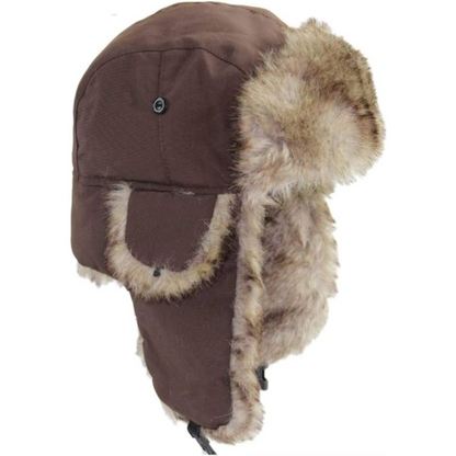 Sasha Faux Fur Lined Trapper Hat for Winter